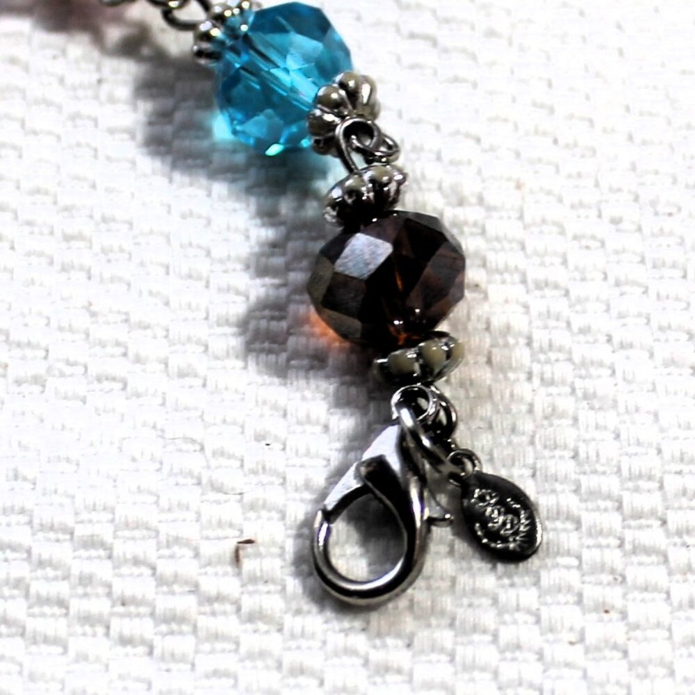 Premier Designs Long Glass Beads Silver Tone Necklace - Picture 8 of 8